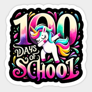 Unicorn 100 Days Of School Cute Unicorn Back To School Sticker